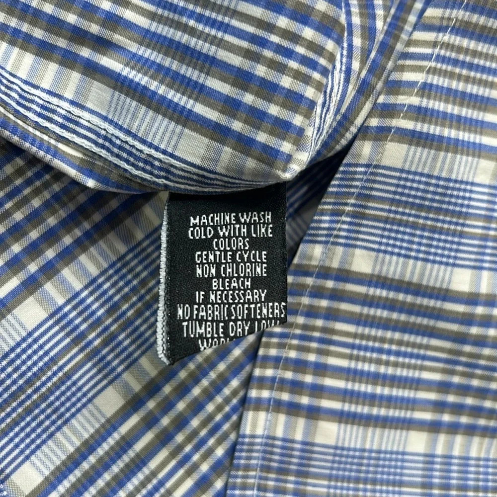 Panhandle Slim Tuf Cooper Performance Plaid Short Sleeve Button Down Shirt - Picture 6 of 7